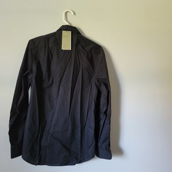 Goodfellow Black Dress Shirt Button Up Men's Small Long Sleeve Collard NWT - Picture 5 of 6